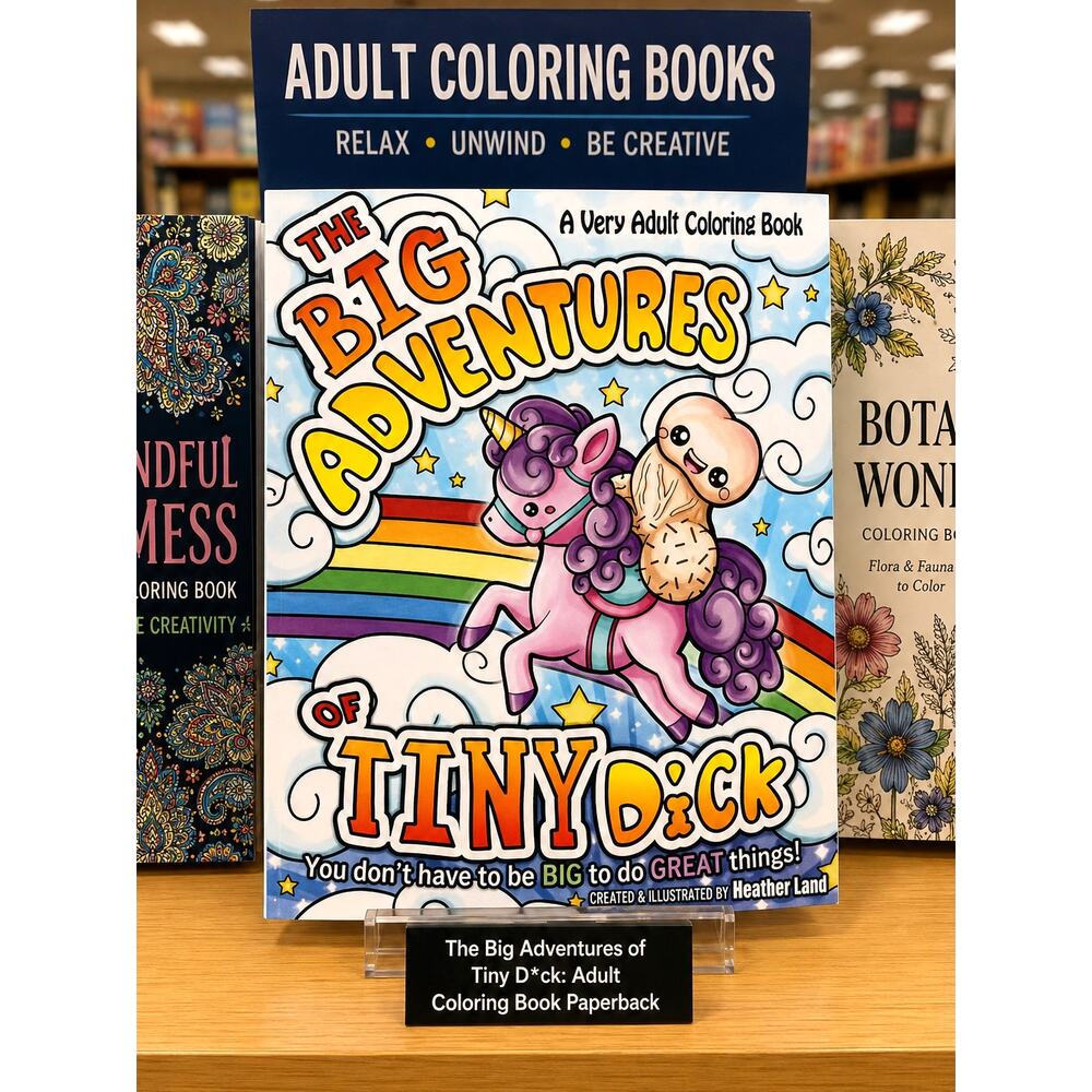 The Big Adventures of Tiny D*ck: Adult Coloring Book Paperback